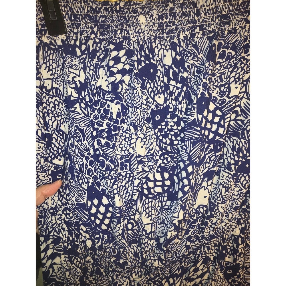 Lilly Pulitzer for Target Blue White Fish Print Strapless Jumpsuit XXL Plus Size - Picture 2 of 6